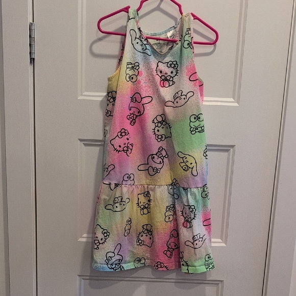 Hello Kitty And Friends Sanrio Tie-dye Cartoon Print Dress H&M - Picture 2 of 9